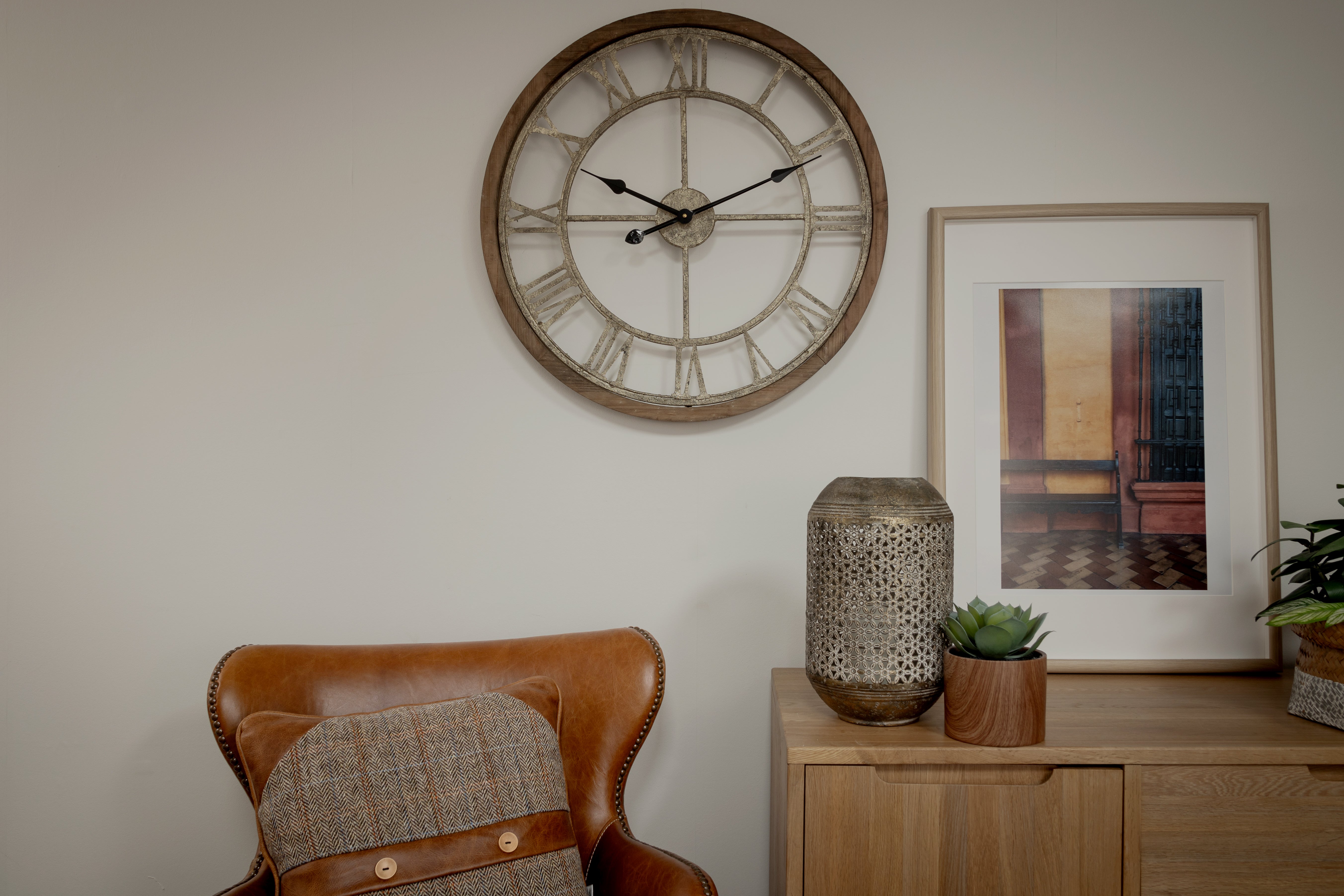 Weathered Wood and Metal Cut Out Clock | PRE ORDER